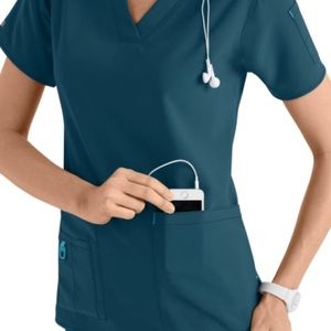 XS Caribbean Blue color scrubs
